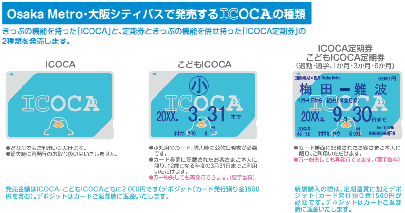 Icoca 大阪 メトロ Osaka MetroとJRが1枚のICOCA定期券で乗車可能になります。「Osaka
