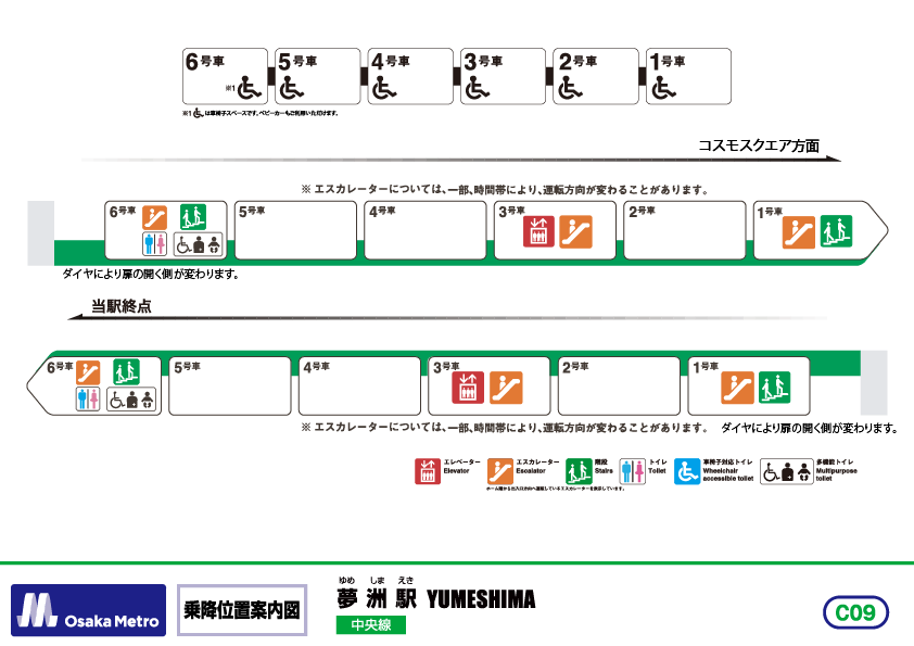 乗降位置案内図